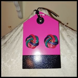 Vintage Enamel Multi-Color Earrings